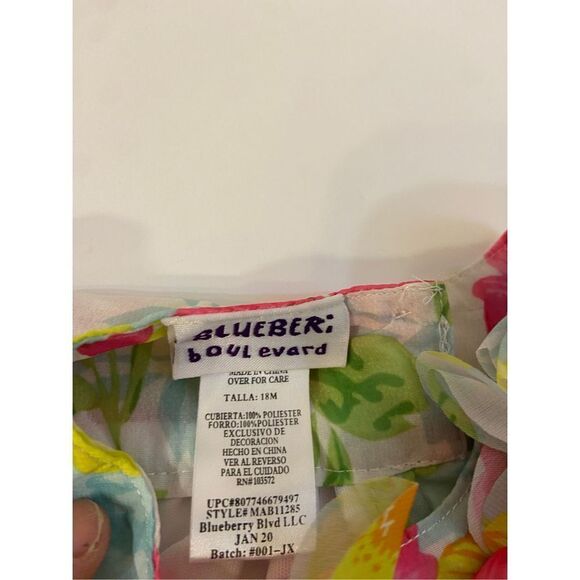 Blueberi boulevard dress 18m flowers ruffles rn#103572 - Picture 5 of 5